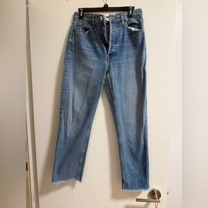 Re/Done Light Blue Straight Leg Jeans